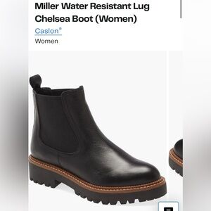 NIB Caslon Miller Water Chelsea Boot Black 6.5